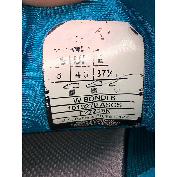 Hoka One One Bondi 7 Women's Running Shoes Teal Blue Comfort Max Cushion Size 8 - Picture 12 of 12